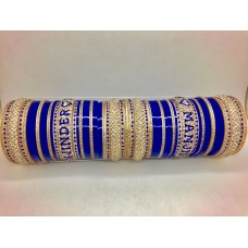 Blue and gold chuda with couple names