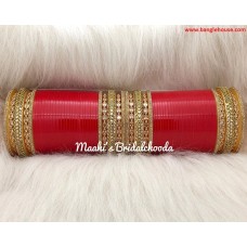 Maahi Designer Red Bridal Chooda Set For Womens
