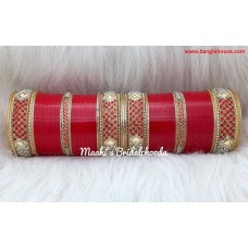 Maahi Designer Red Bridal Chooda Set For Womens