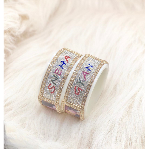 Personalised beautifully crafted bangle pair
